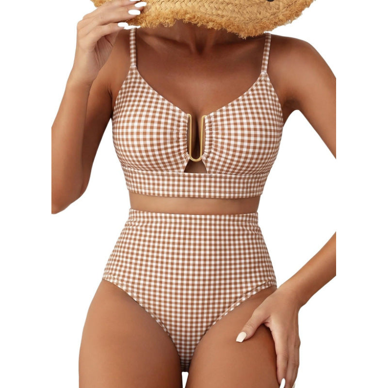 Floral Print High-Waist Bikini Set