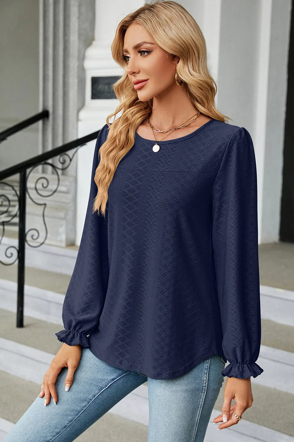 Round Neck Loose Sleeve Shirt