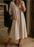 V-Neck Boubou Lace Trim