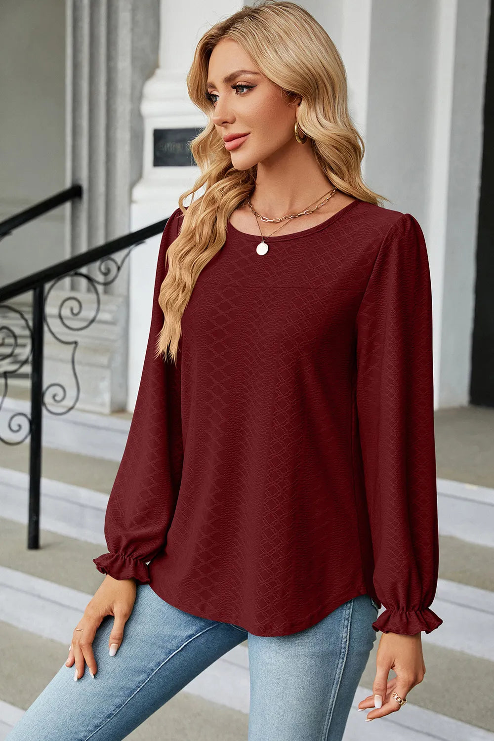Round Neck Loose Sleeve Shirt