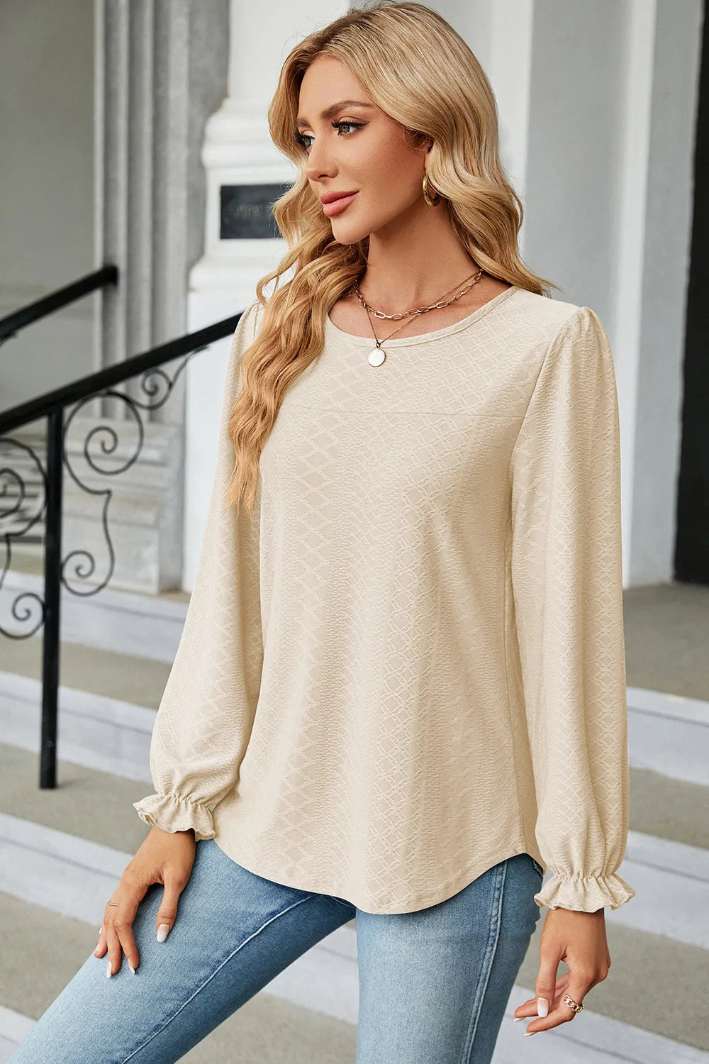 Round Neck Loose Sleeve Shirt