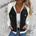 Denim Zip-Up Sweater