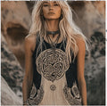 Print Pleated Tank Top